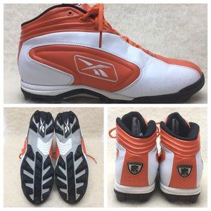 Equipment  NFL  athletic shoes Sneakers Men US Size 11.5 M EUR 45 white & orange